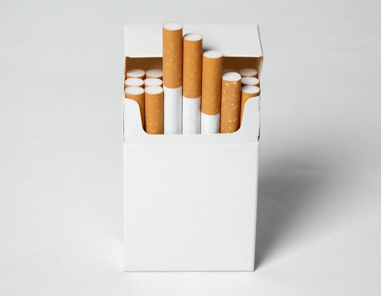 Open pack of cigarettes, perfect for your next visit to a quality cigarette shop tulsa with great prices.