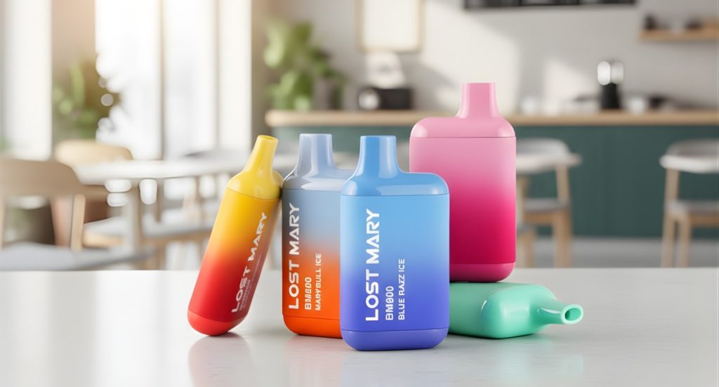 Colorful Lost Mary BM600 disposable vapes in assorted flavors, stocked daily at the best-rated vape shop Tulsa offers.