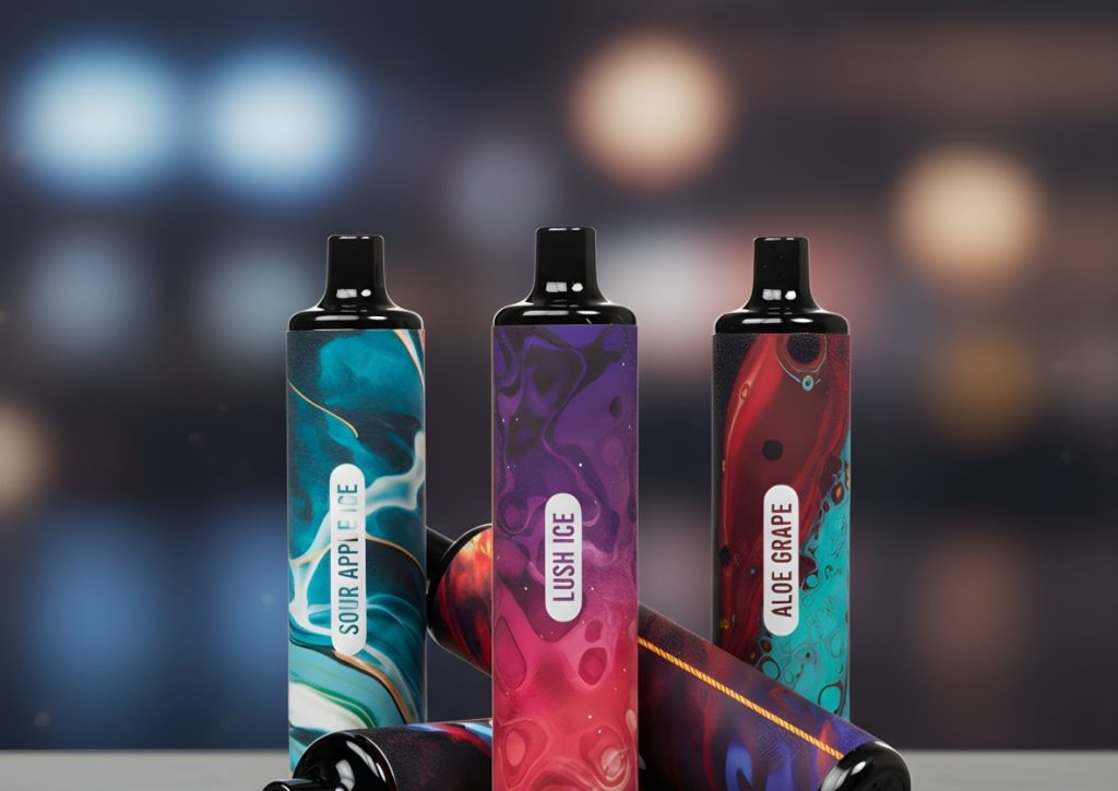 Onee Stick disposable vapes in Sour Apple Ice and Lush Ice flavors available at a top-rated vape shop Tulsa.